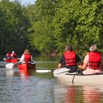 A group of canoeists enjoy a float down Big Darby Creek. (Cheryl Blair)
