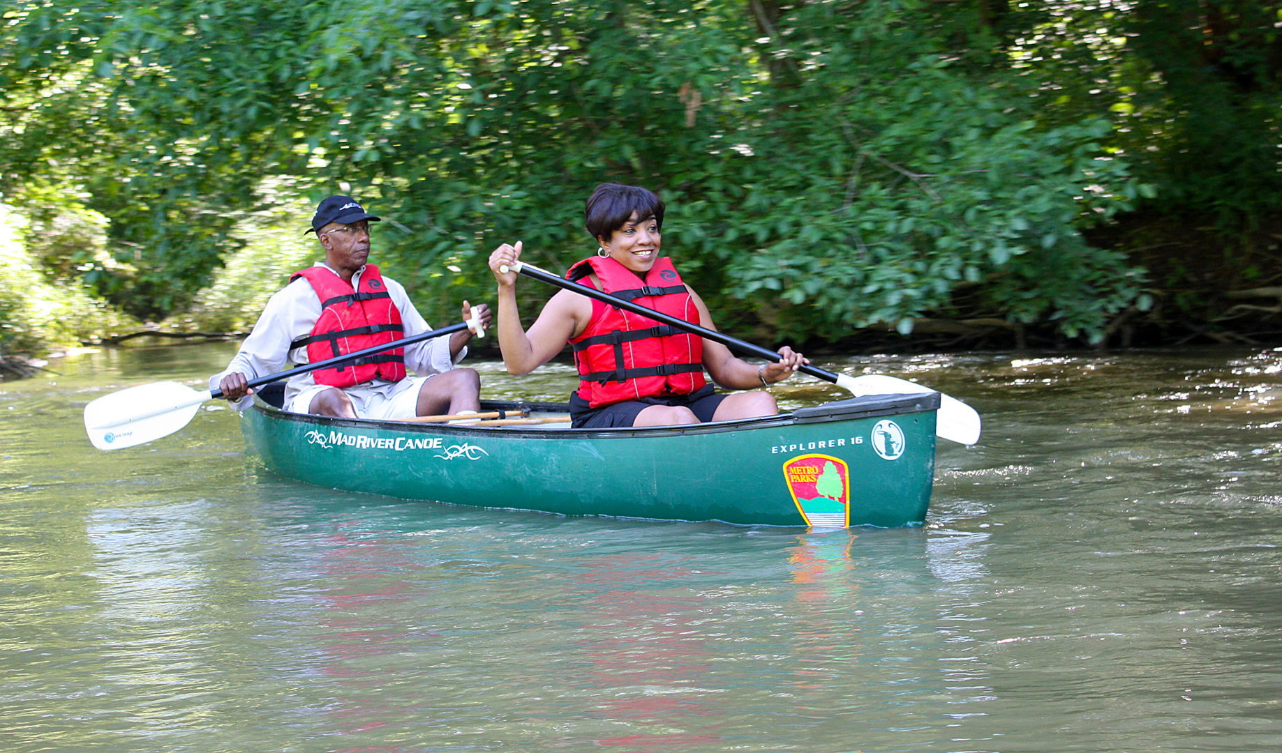 Canoeists on Big Darby Creek. Photo by Cheryl Blair.