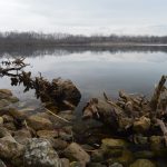 November scene of tranquil water at Darby Bend Lakes in Prairie Oaks