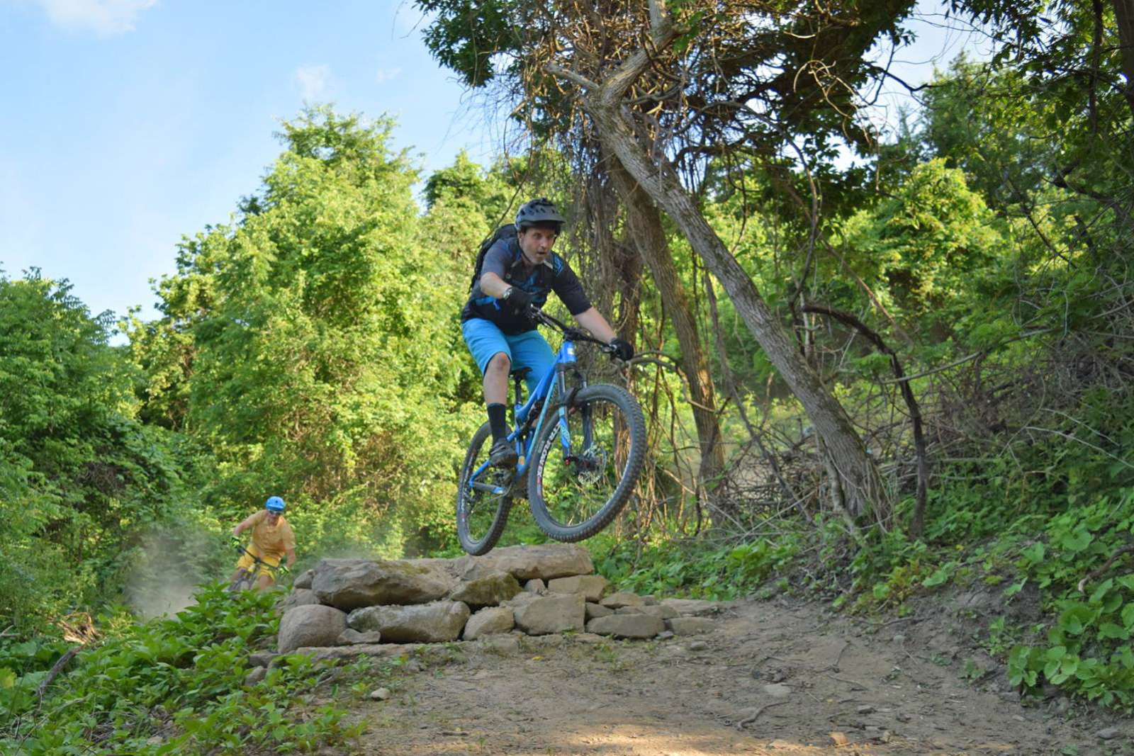 Riders on the Mountain Bike Trail at Chestnut Ridge during COMBO event.