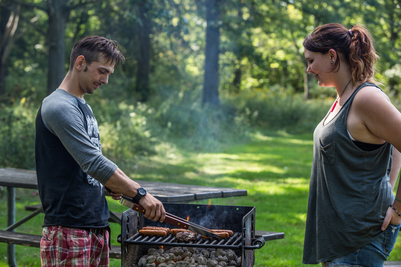 Grilling at Highbanks Metro Park.