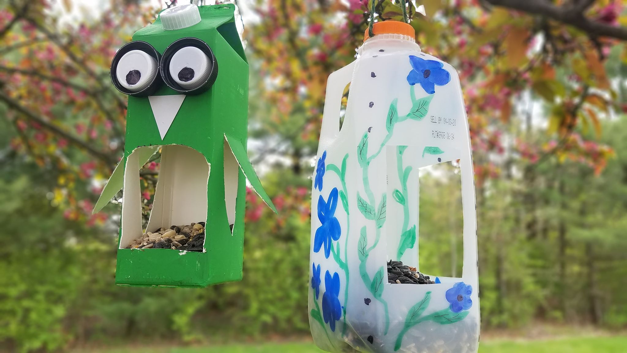 How to Make a Bird-feeder From Water-bottles! (tutorial/instructions)
