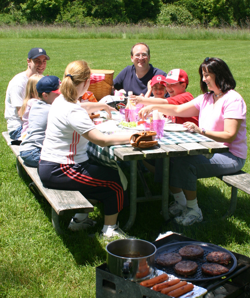 Picnicking at Blendon Woods.