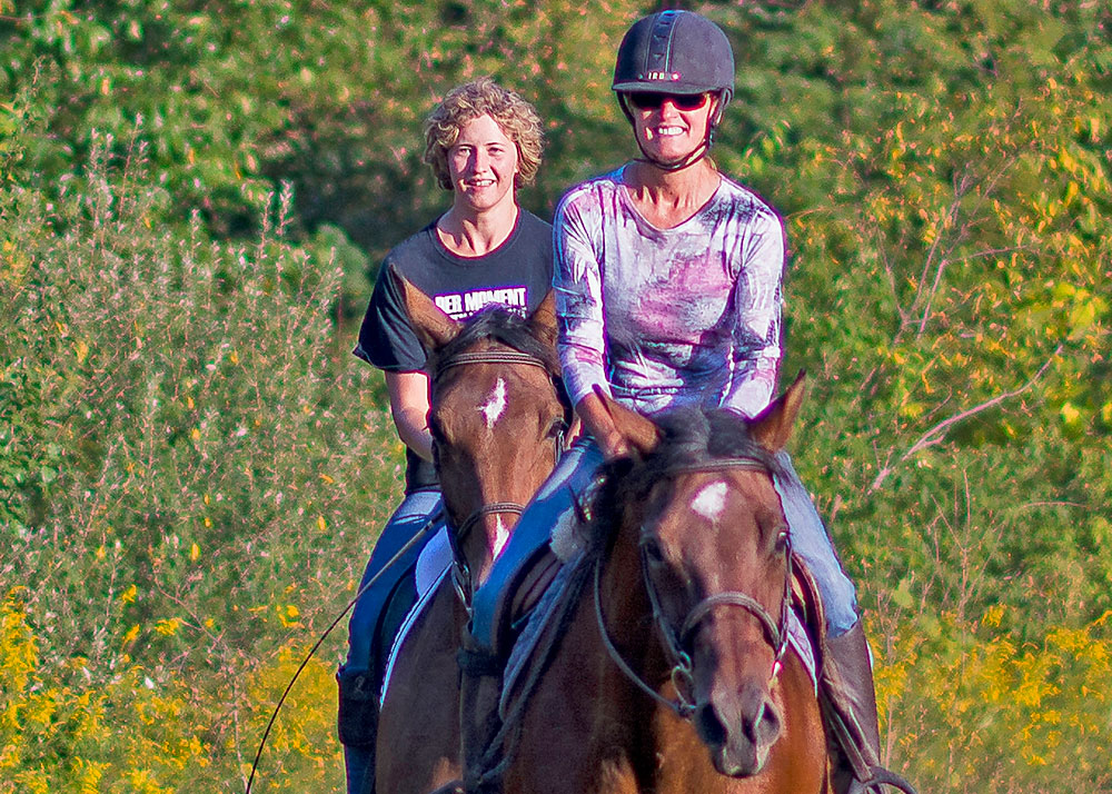 Family Riders on Bridle Trail.