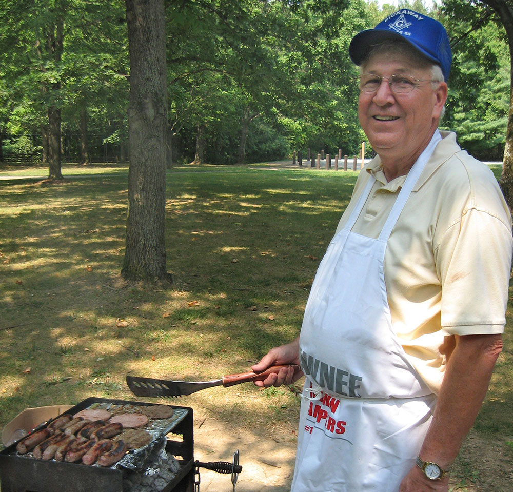 Grilling at Shady Grove in Slate Run Park