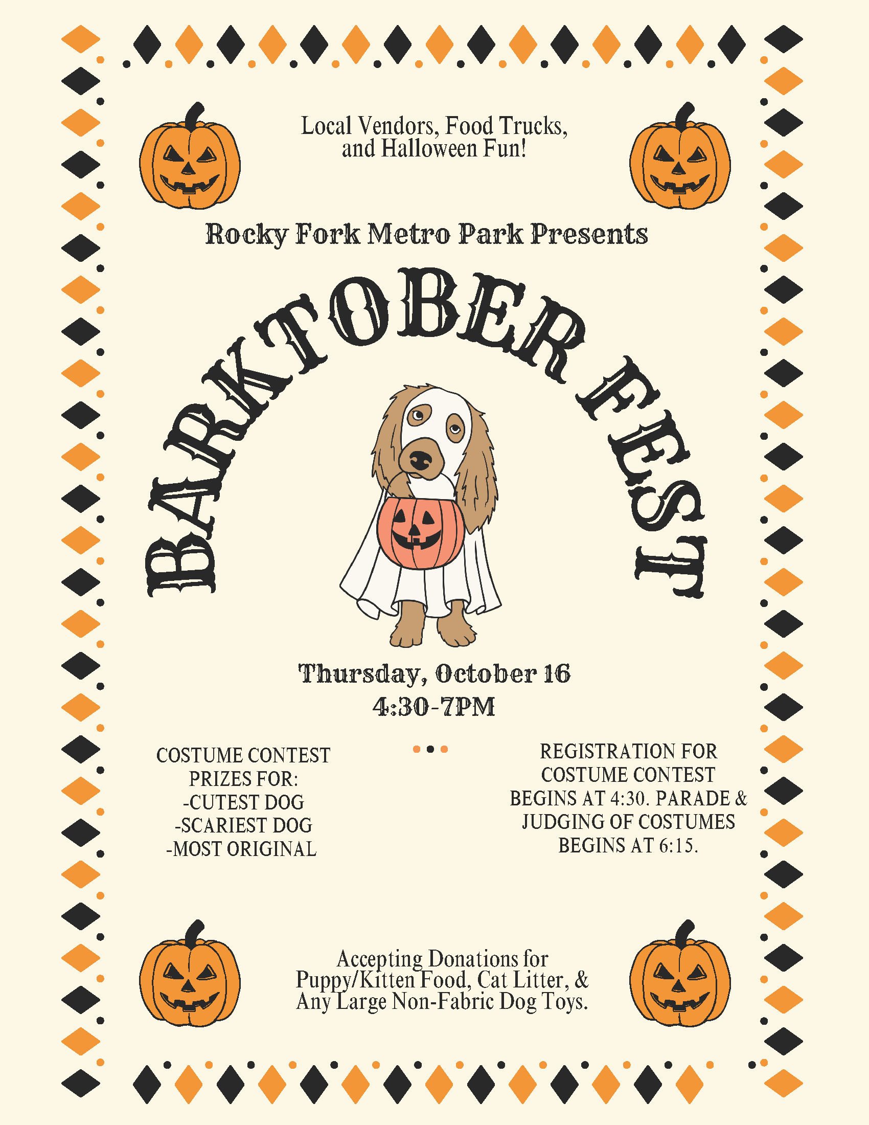 Black and Orange Halloween Party Vintage Flyer (1)