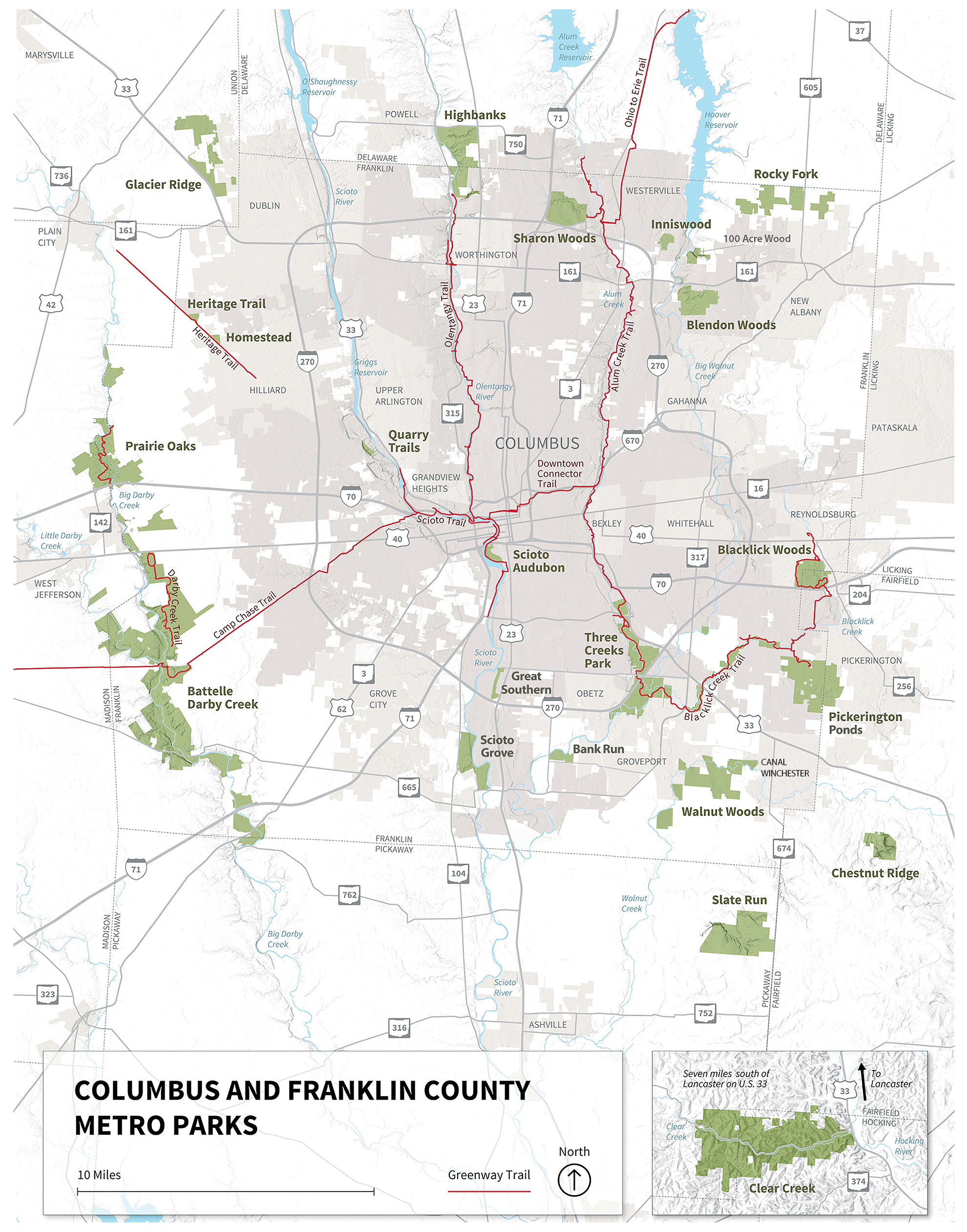 Metro Parks Locations Map
